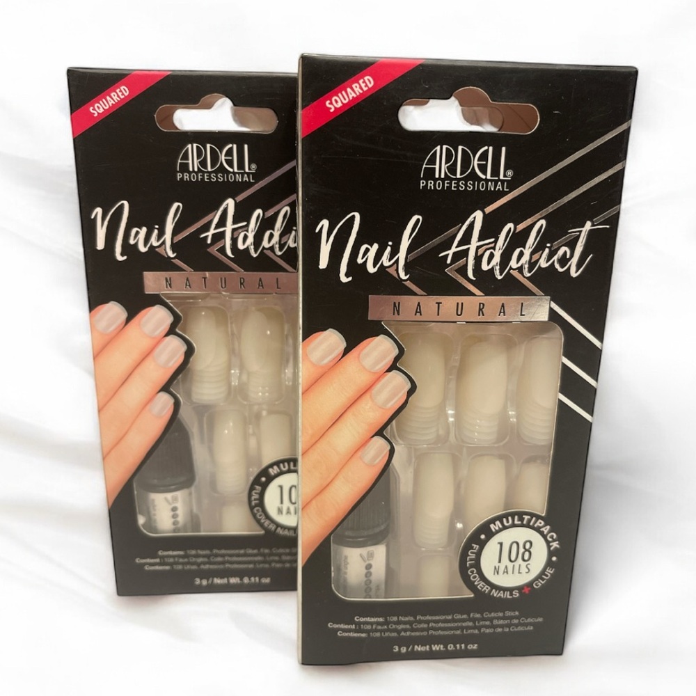 Ardell Professional Nails - press on Nails - natural squared press on nail sets